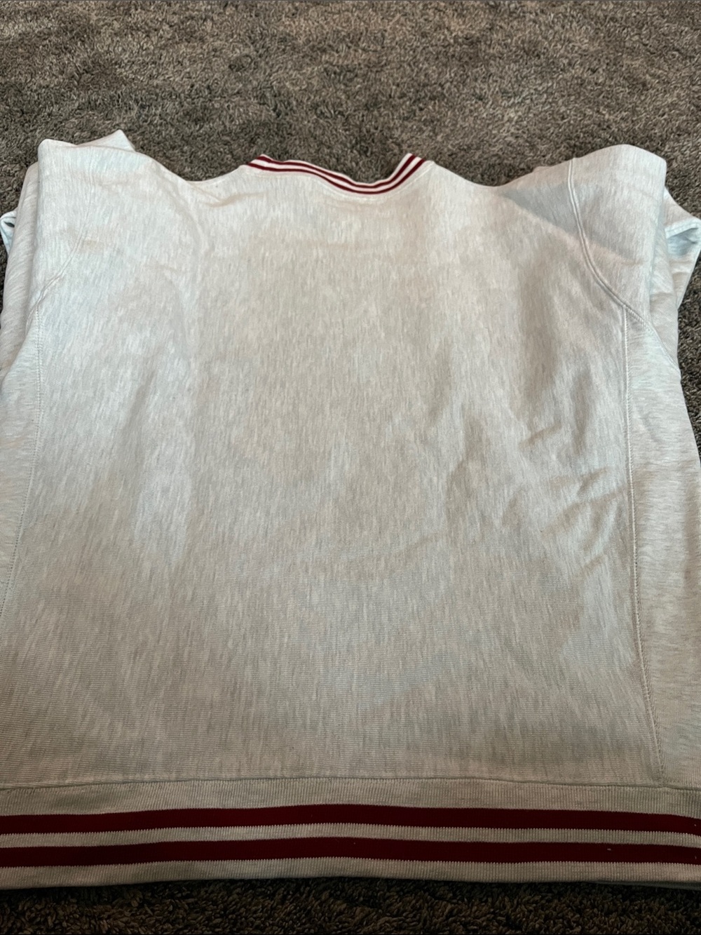 Champion Crewneck Sweatshirt in Light Gray with Red MIT Lettering. Large. - Picture 5 of 12